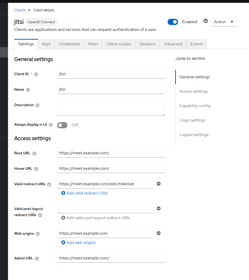 Add Jitsi Client